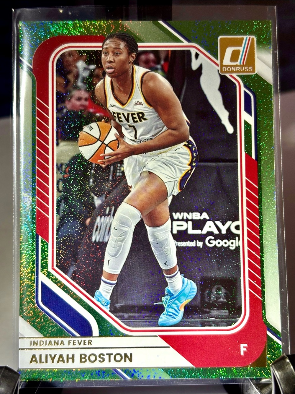 Aliyah Boston Basketball Card GREEN SHIMMER Indiana Fever